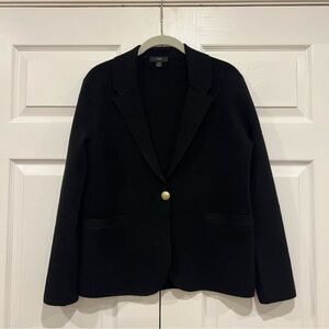 J. Crew Camille Shrunken Sweater-Blazer Black Knit Womens Size Small